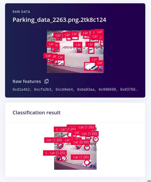 FOMO live classification result