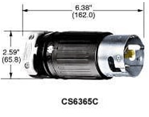 Power Entry Connector, Plug, 3P4W Grounding