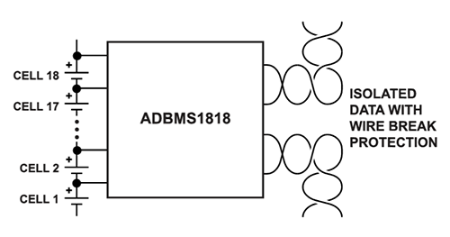 Analog Devices ADBMS1818 Typical Application Circuit