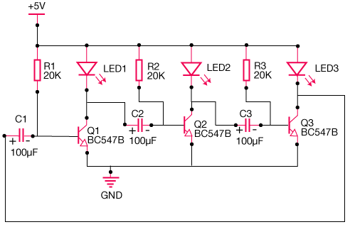  LED based flashlight circuit