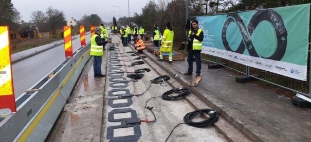 Installing charging plates underground