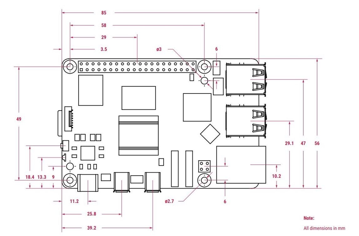 Raspberry Pi 5 Technical Specifications and Mechanical Drawings