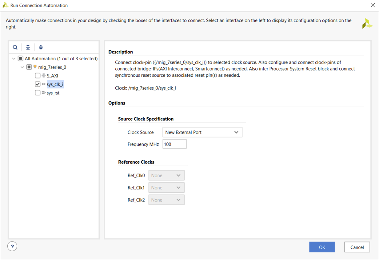 Connection Automation for sys_clk_i