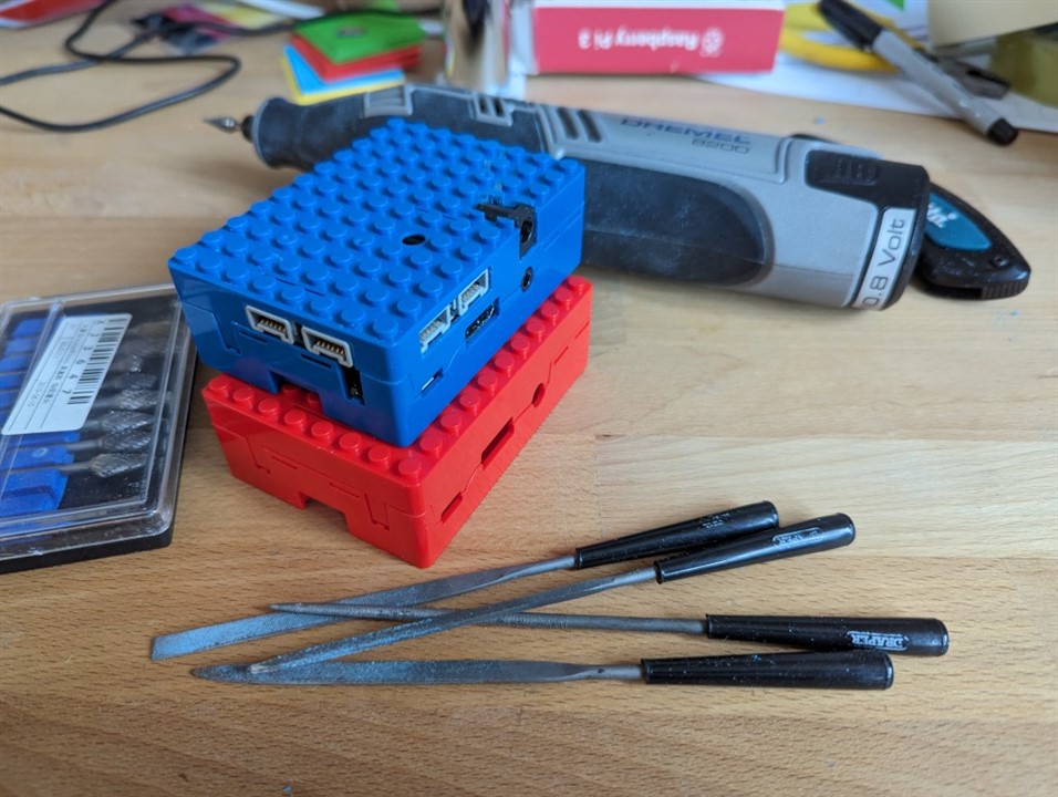 Lego Pi case modified to fit a BuildHat