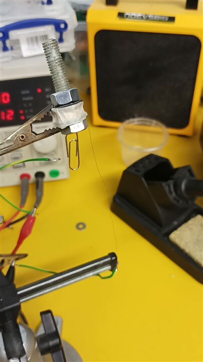 Electromagnet and paperclip