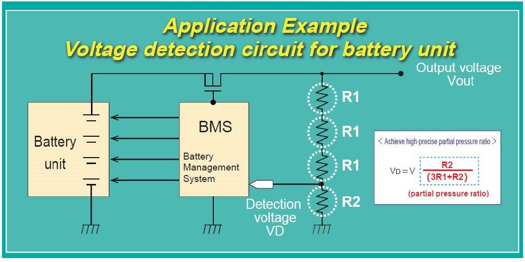 application example voltage detection circuit for battery unit