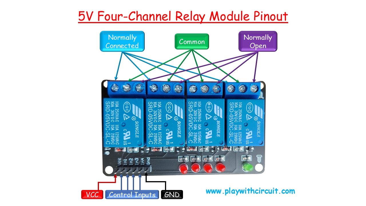 Interfacing a 5V 4-Channel Relay Module with Arduino Uno - element14 ...