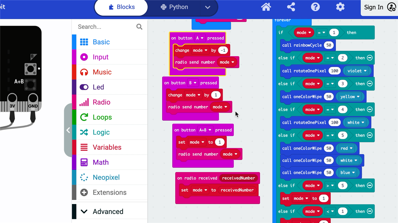 Radio In Microsoft Make Code