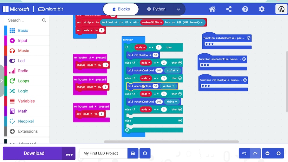 If Else and Modes in Make Code