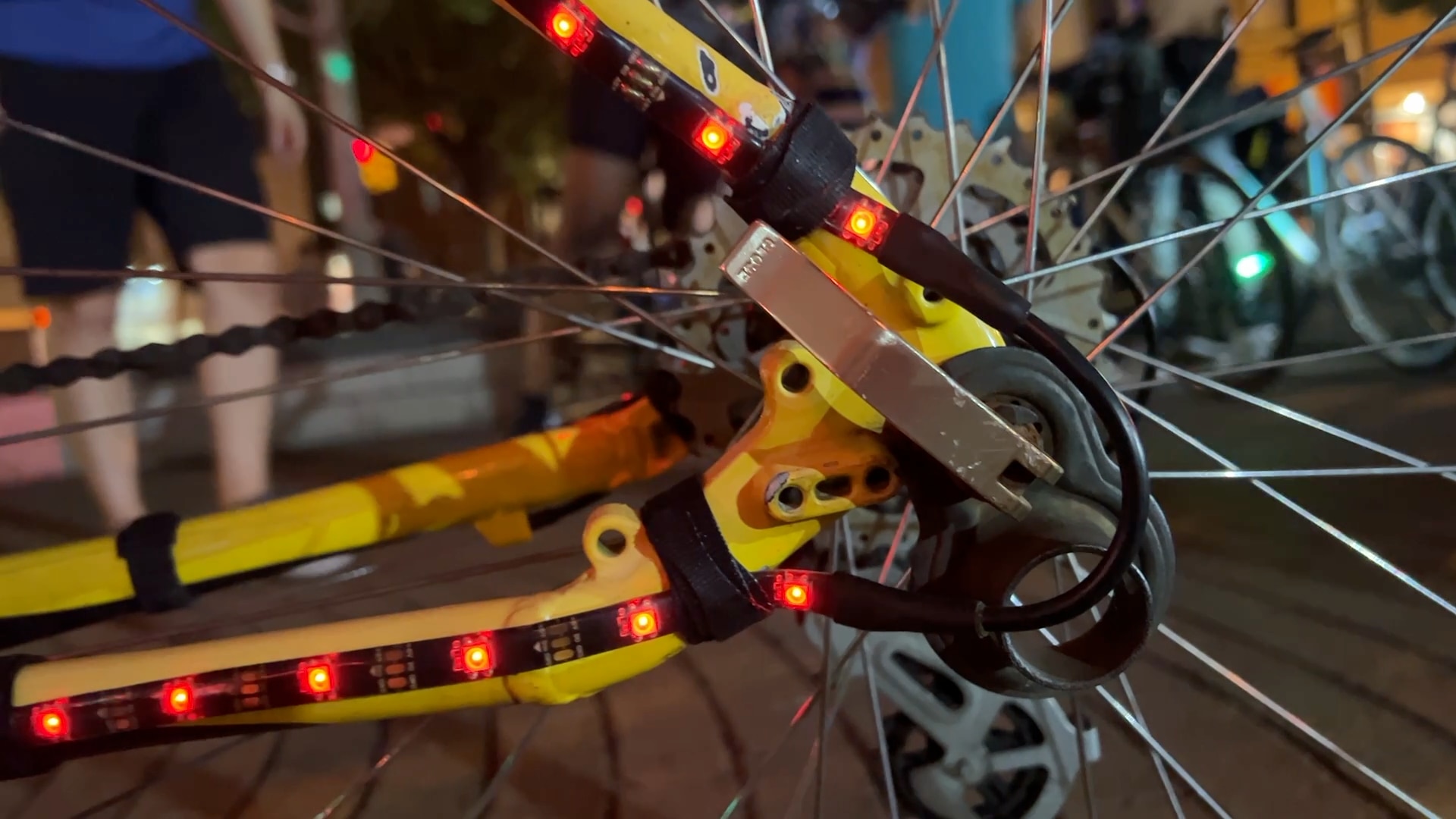 NeoPixels with Velcro Cable Ties