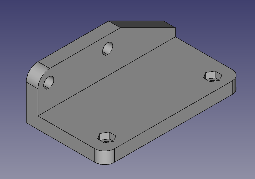 L shaped bracket with holes