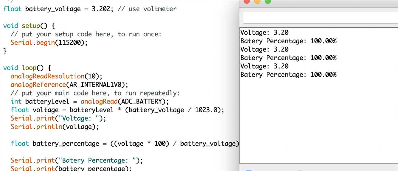 MKR 1300 battery reading