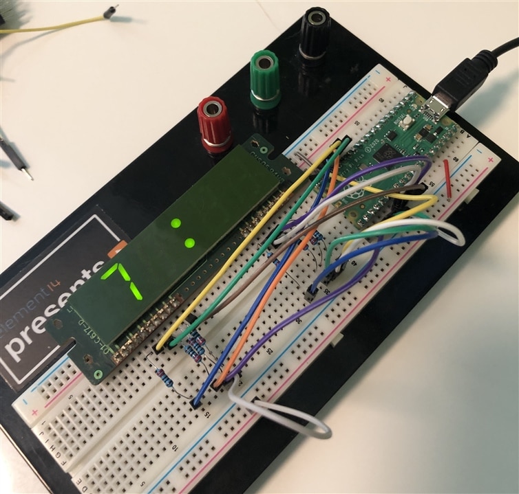 Pi Pico Testing a Clock Display