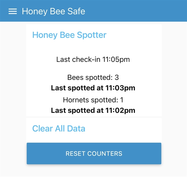 bee spotter ui testing