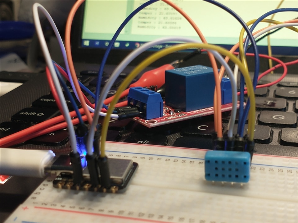 Some components connected up