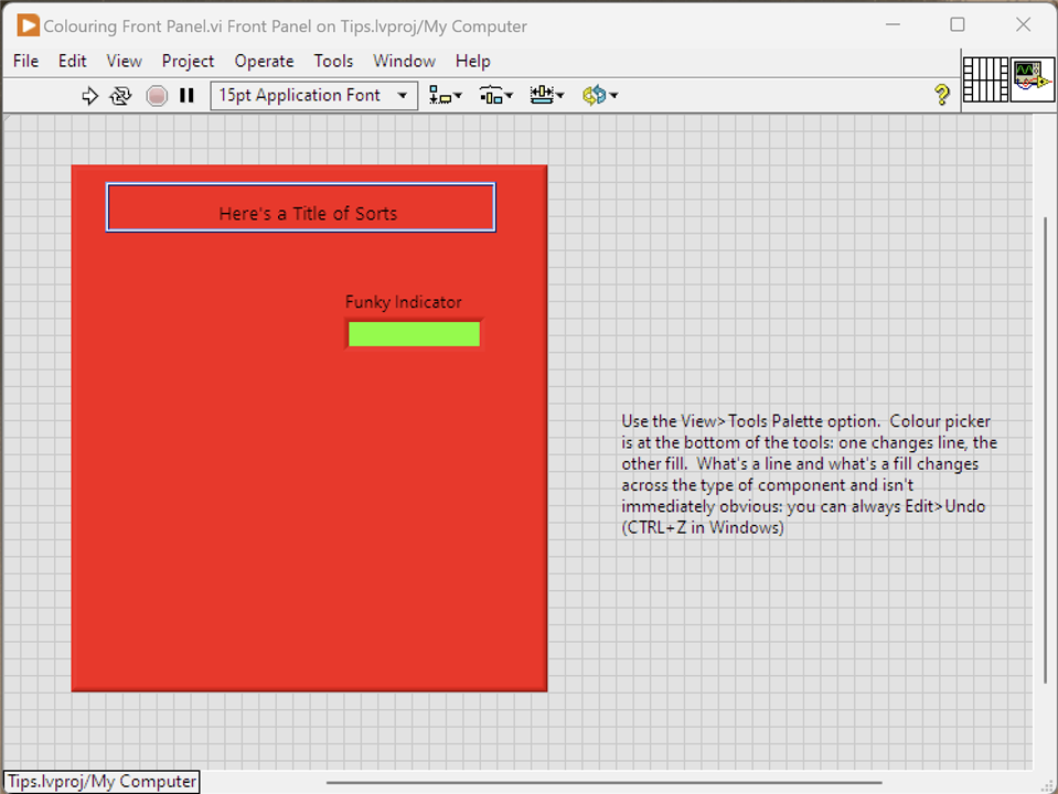 Image showing a very colourful Front Panel having had the colours changed