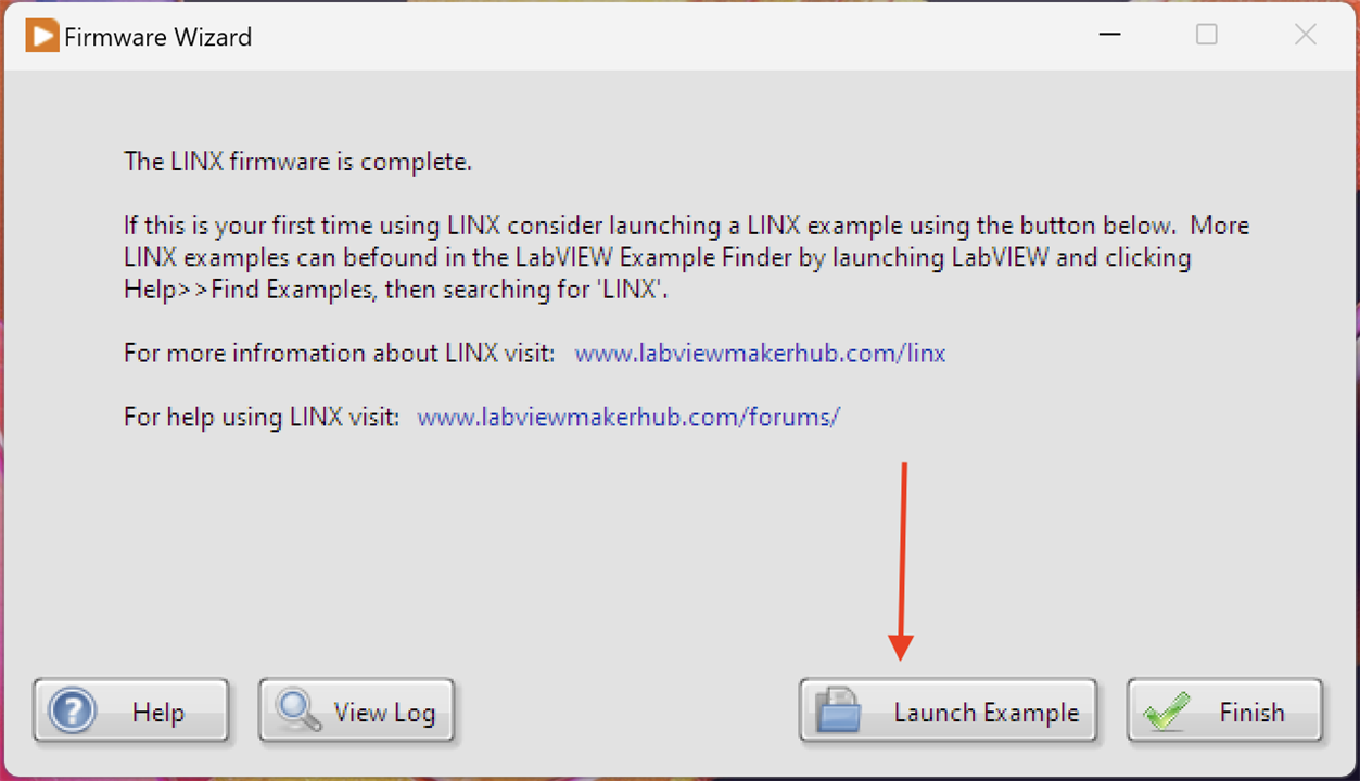 Image showing Step 5.  Installation complete, launch example application