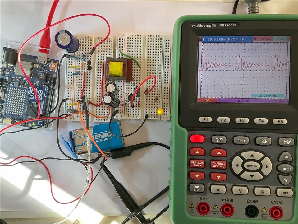 DIY Unregulated DC/DC Flyback Converter - VDrain Signal