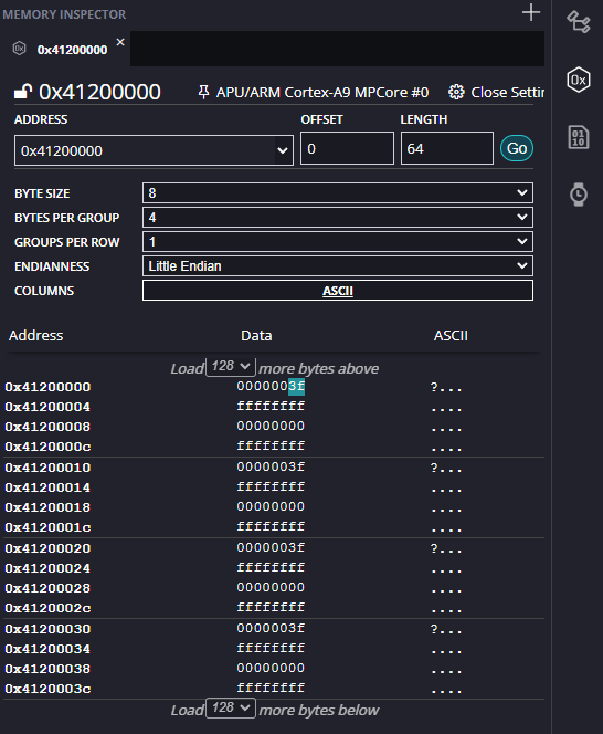 Memory viewer configuration