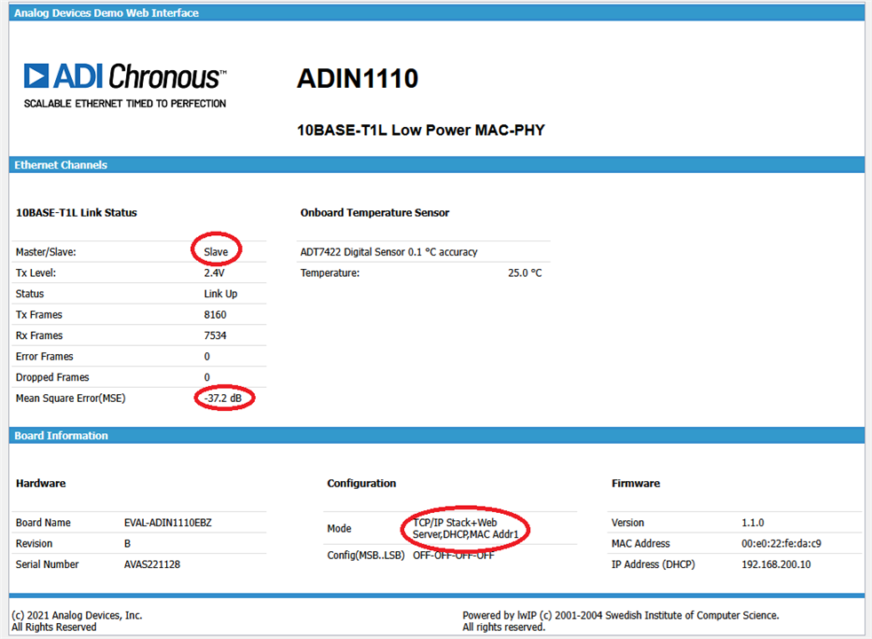 ADIN1110 screen 2