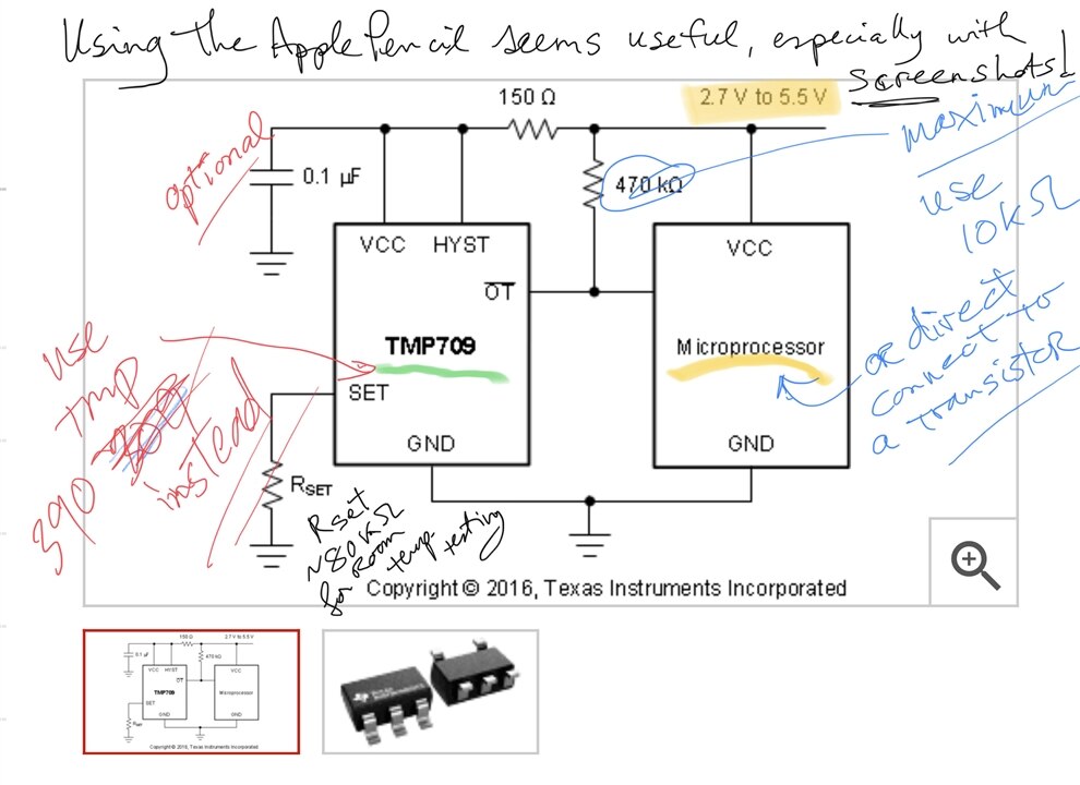 Screenshot marked up with Apple Pencil
