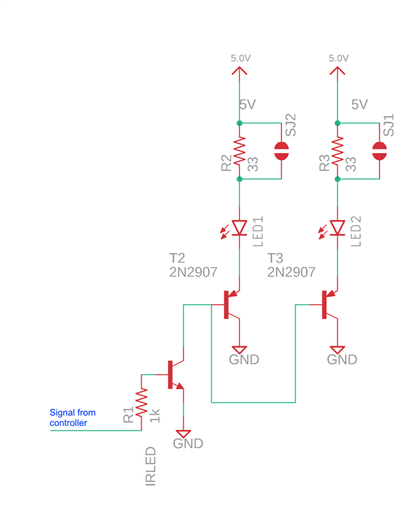 IR transmitter remote control circuit