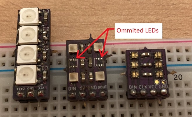 Highlight of missing LED on PCB