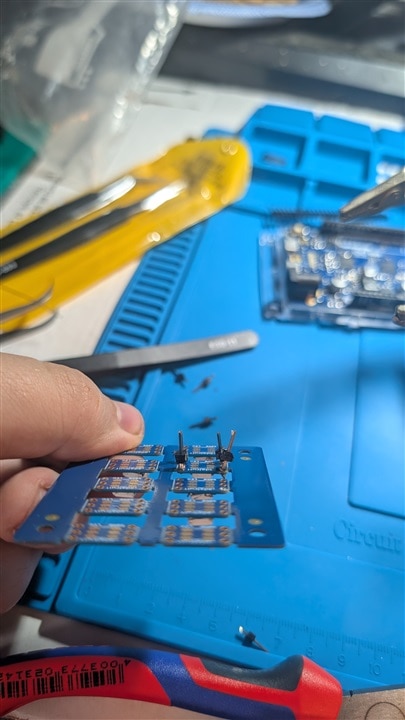 Shoddy pin soldering