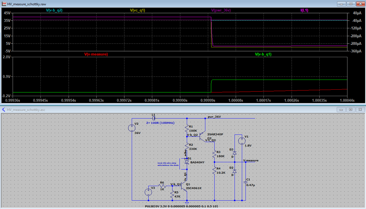 diagram with schottky current ferritbead