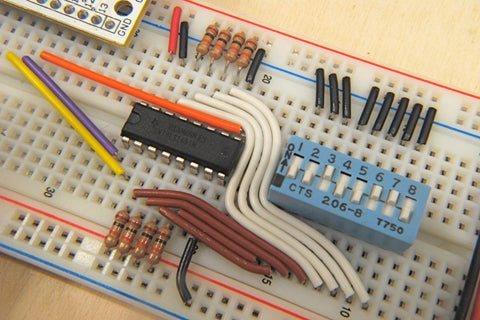 Tidy Breadboarding (image from Instrcuctables.com)