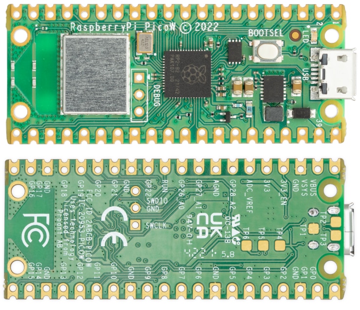 Raspberry Pi Pico W Microcontroller Board, Built-in WiFi Buy in