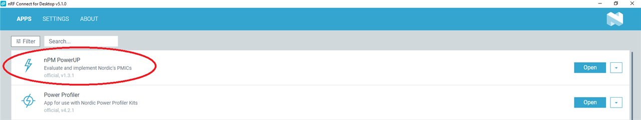 nrf connect with powerup app