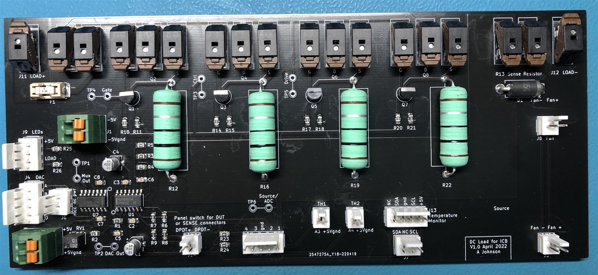 Photo of populated PCB