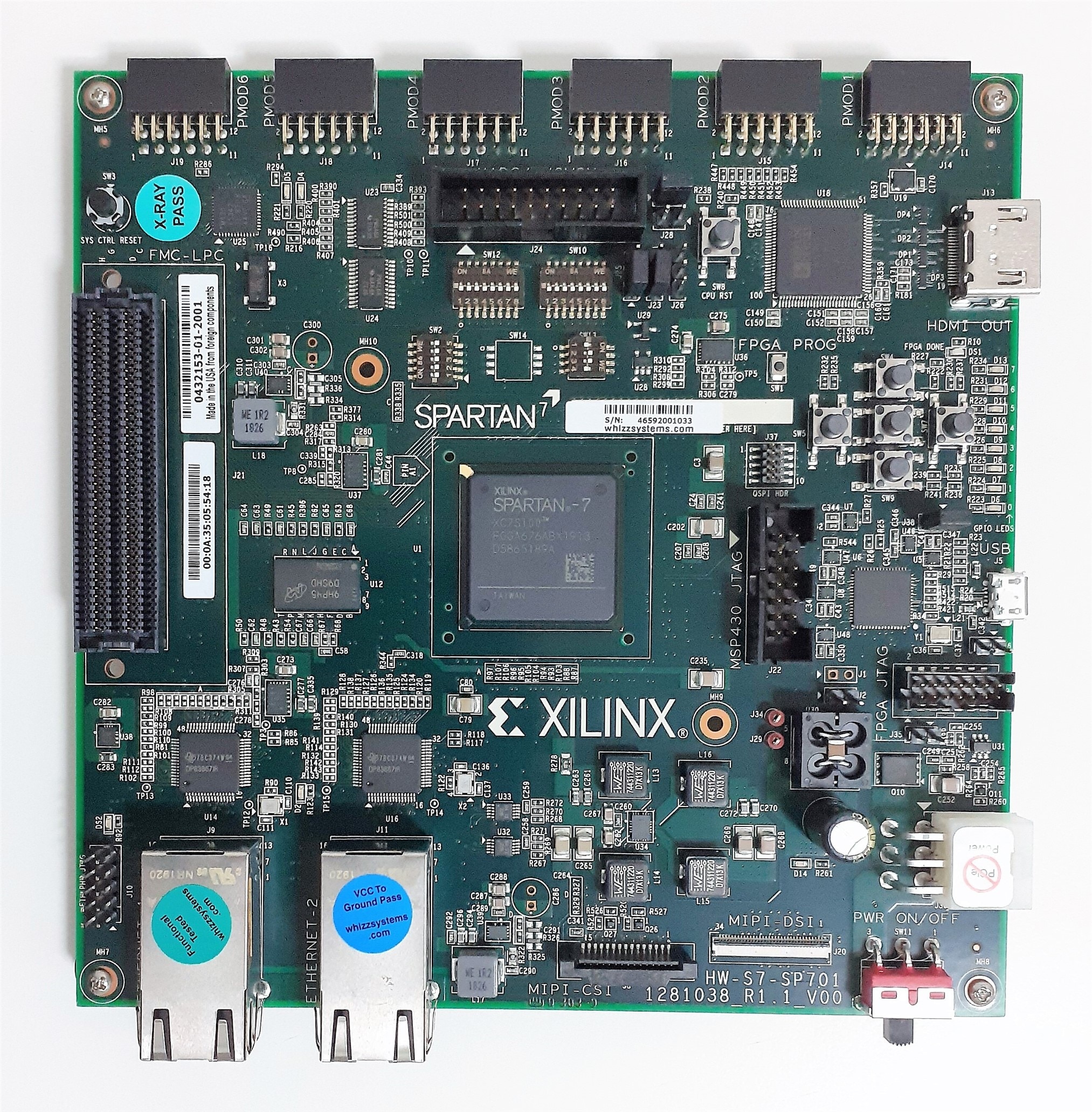 AMD SP701 Spartan-7 Development Board