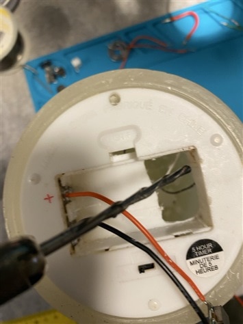 cutting a hole for a 9v battery