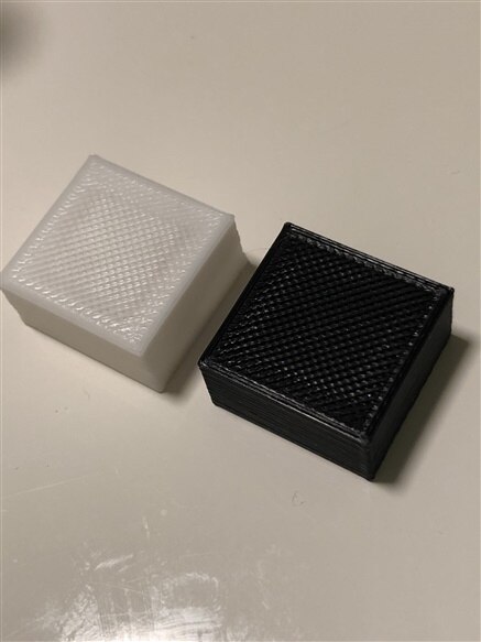 3d printed test cubes