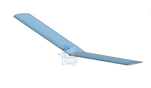 CAD Model of a 1700mm dihedral wing design