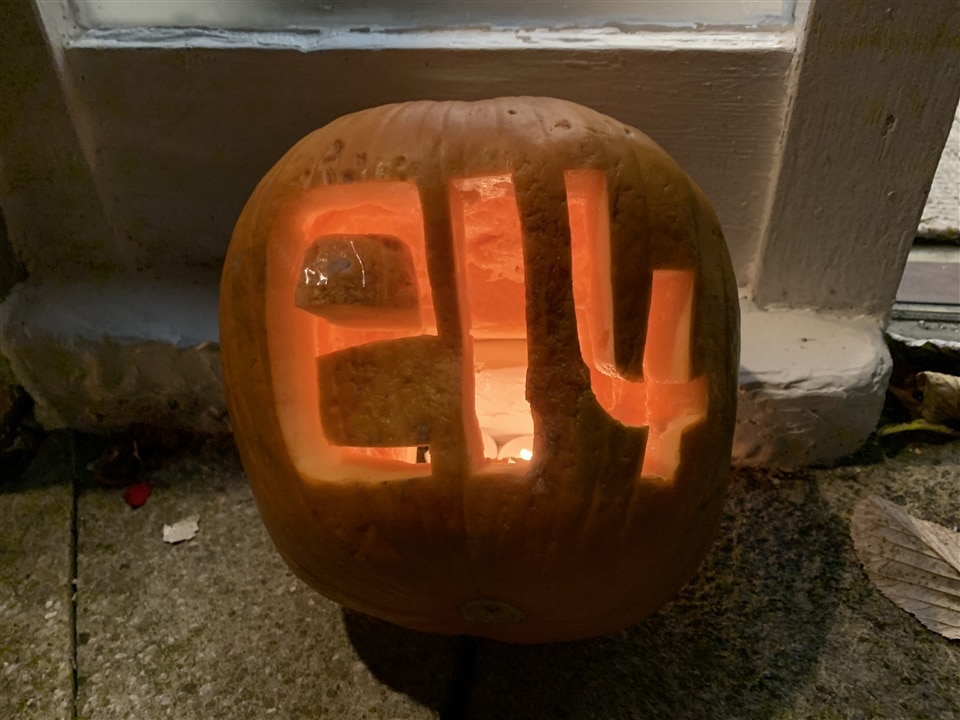 e14 carved pumpkin