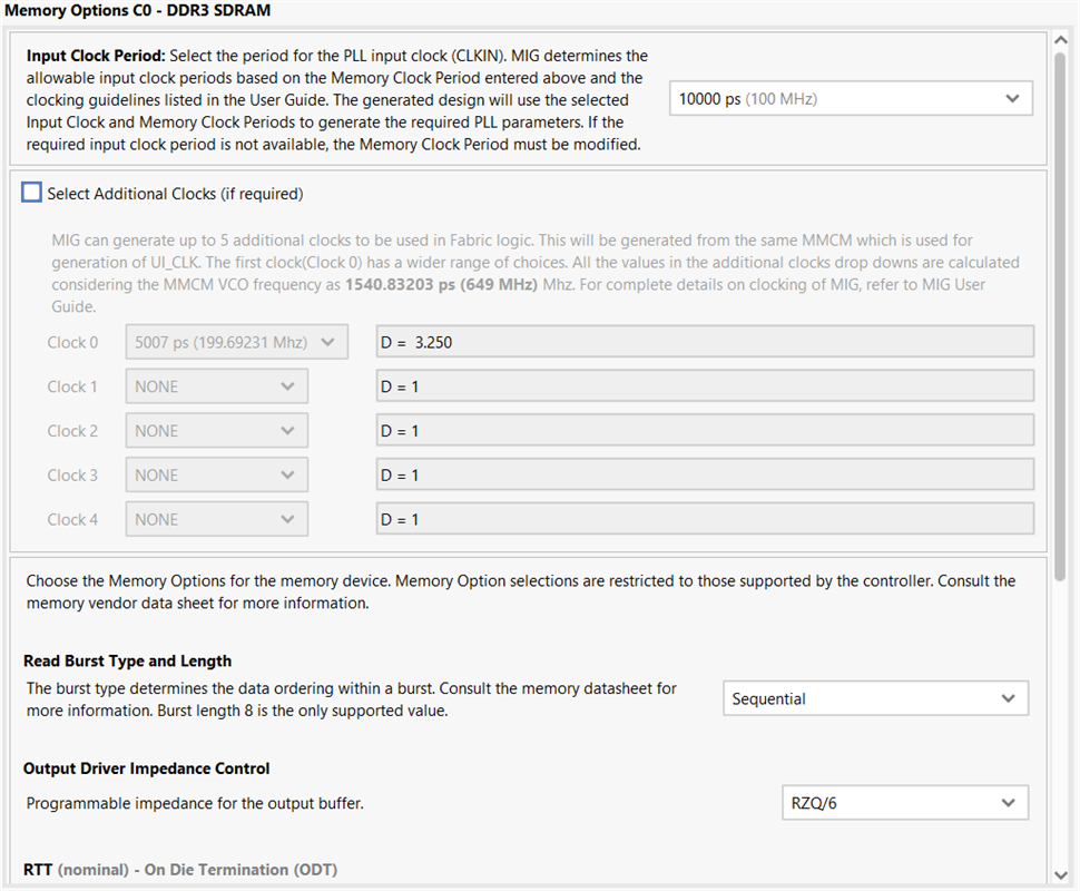 Memory Options 1