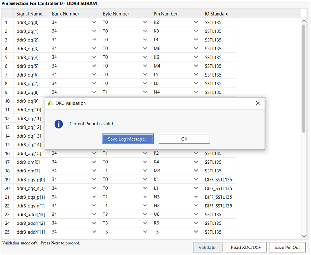 Validate Pinout